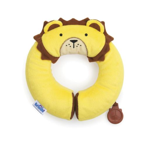  Trunki Kid’s Travel Neck Pillow with Magnetic Child’s Chin Support - Yondi Small Leeroy Lion (Yellow)