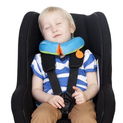  [아마존베스트]Trunki Kid’s Travel Neck Pillow with Magnetic Child’s Chin Support - Yondi Small Bert (Blue)