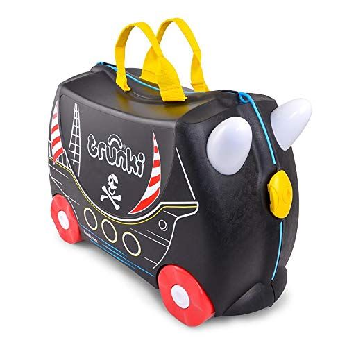  Trunki Original Kids Ride-On Suitcase and Carry-On Luggage - Pedro Pirate (Black)