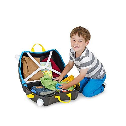  Trunki Original Kids Ride-On Suitcase and Carry-On Luggage - Pedro Pirate (Black)