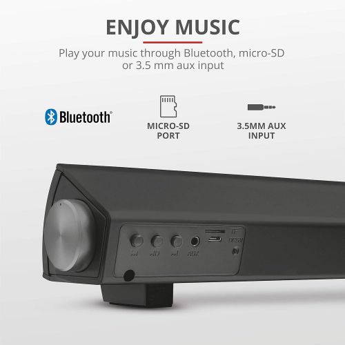  Trust Lino Wireless Soundbar with Bluetooth, Micro SD and Wired Inputs