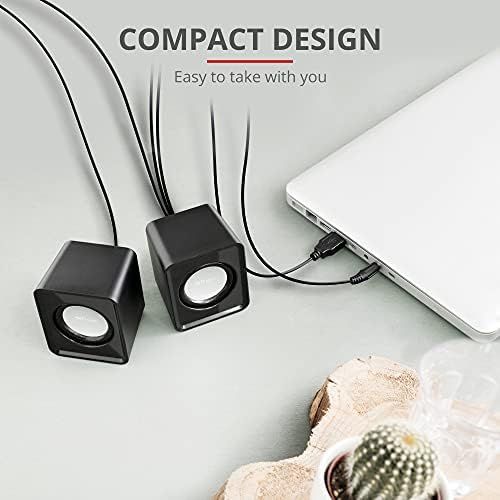  [아마존베스트]Trust Leto 2.0 USB Speaker Set 6 Watt 3.5 mm Jack USB Power Supply for PC, Laptop, Tablet and Smartphone Black