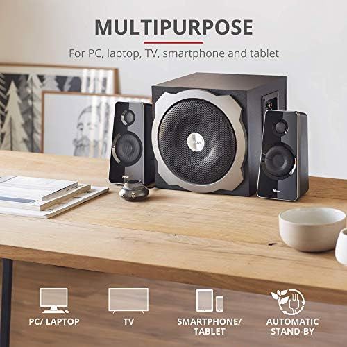  [아마존베스트]Trust Vigor 2.1 Wood Speaker System with Subwoofer