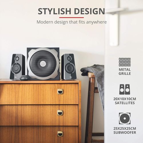  [아마존베스트]Trust Vigor 2.1 Wood Speaker System with Subwoofer