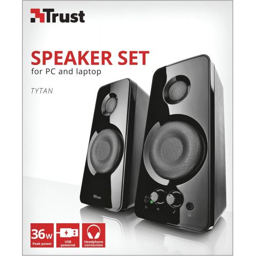  [아마존베스트]Trust Tytan 2.0PC Speaker Set 2.036W and USB Power Supply, Black