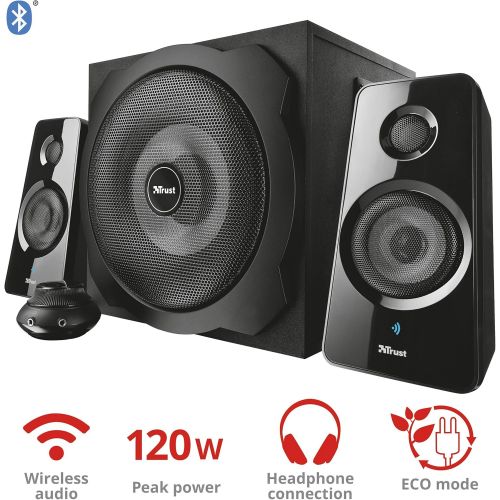  [아마존베스트]Trust Vigor 2.1 Wood Speaker System with Subwoofer