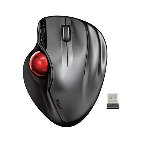  [아마존베스트]Trust Sferia Wireless Trackball Mouse Ergonomic Design 10 m Range Laser Sensor