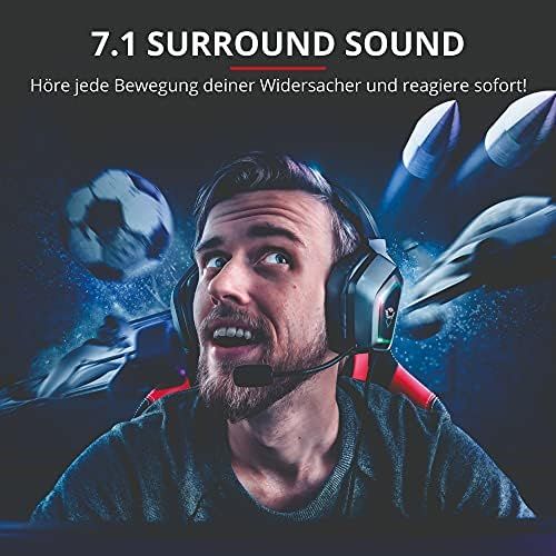  [아마존베스트]Trust Gaming Trust GXT 450 Blizz 7.1 USB Gaming Headset 7.1 Virtual Surround Sound for PC Laptop LED Lighting