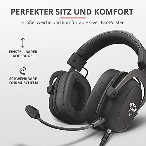  [아마존베스트]Trust Gaming Headset GXT 414 with Microphone for PS4, PS5, PC, Nintendo Switch, Xbox Series X, Xbox One - Zamak Wired Gaming Headphones with Adjustable Headband - Black