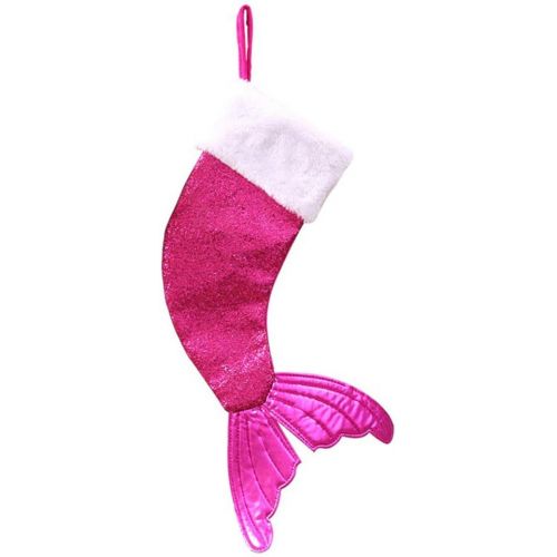  Tsorryen Christmas Sequins Fishtail Stockings Sock Decoration Fireplace Xmas Tree Hanging