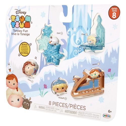  Tsum Tsum Disney -Tsnowy Fun 8Piece Frozen Theme Collectible Set Collectible Figures