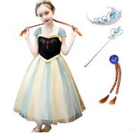 Tsyllyp 2019 Girls Layered Princess Snow White Costume Anna Elsa Inspired Dress up Halloween Cosplay