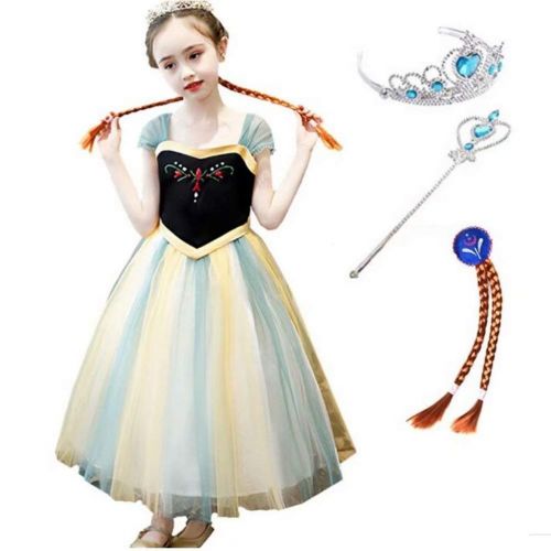  Tsyllyp 2019 Girls Layered Princess Snow White Costume Anna Elsa Inspired Dress up Halloween Cosplay