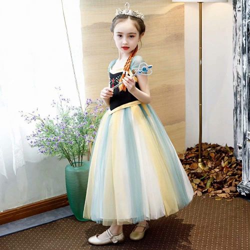  Tsyllyp 2019 Girls Layered Princess Snow White Costume Anna Elsa Inspired Dress up Halloween Cosplay