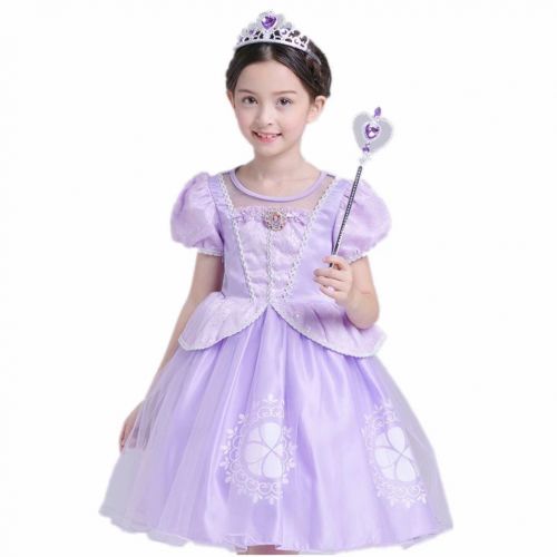  Tsyllyp Girls Princess Sofia Dress Up Costumes Halloween Fancy Party Dress