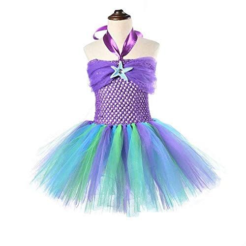  Tsyllyp Mermaid Princess Tutu Dress for Girls Birthday Party Halloween Costume Outfit