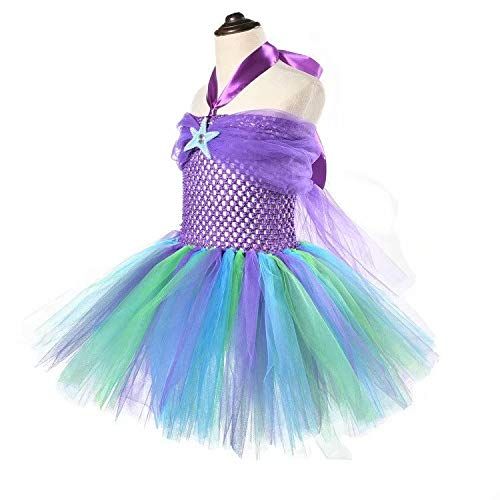  Tsyllyp Mermaid Princess Tutu Dress for Girls Birthday Party Halloween Costume Outfit