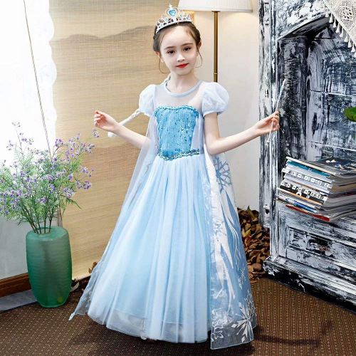  Tsyllyp 2019 Girls Layered Princess Snow White Costume Anna Elsa Inspired Dress up Halloween Cosplay