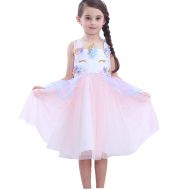 Tsyllyp Girls Unicorn Dress Costume Kids Princess Holloween Party Tutu Dresses Gowns