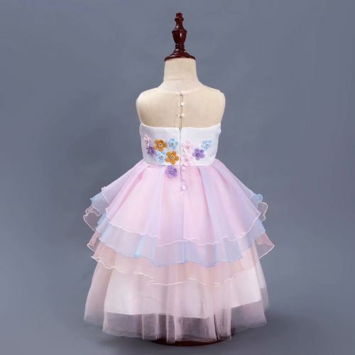  Tsyllyp Girls Unicorn Dress Costume Kids Princess Holloween Party Tutu Dresses Gowns