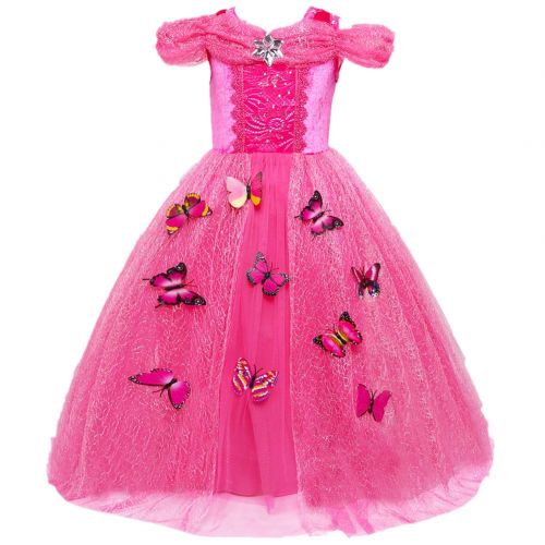  Tsyllyp Girls Princess Aurora Costume Dress Up Gowns For Halloween Party