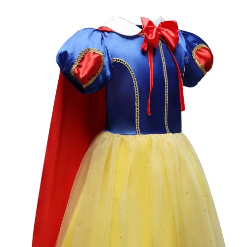  Tsyllyp Baby Girl Snow White Princess Dress Up for Halloween Christmas Costumes