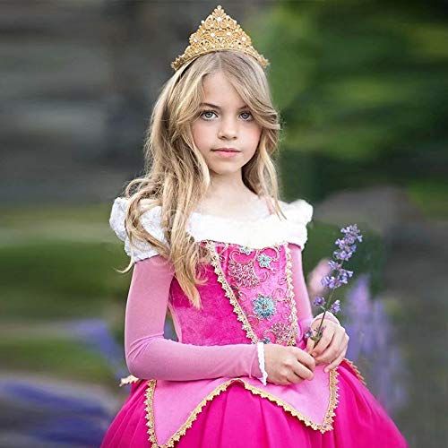  Tsyllyp Girls Princess Sleeping Beauty Costume Halloween Dress Up Gradient Color