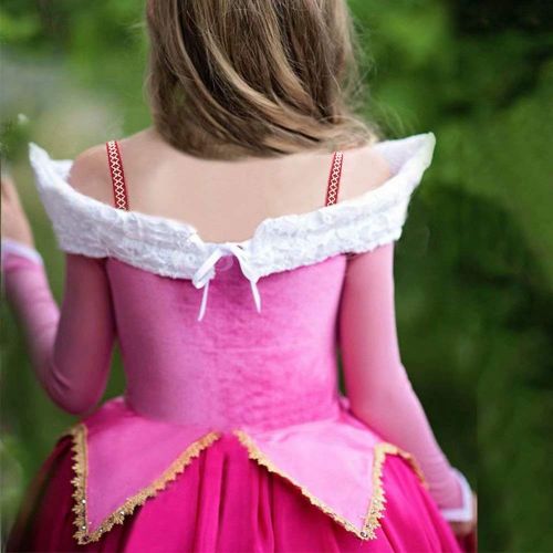  Tsyllyp Girls Princess Sleeping Beauty Costume Halloween Dress Up Gradient Color