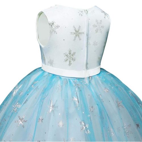  Tsyllyp Girls Princess Party Tutu Dress Elsa Costume Halloween Gown