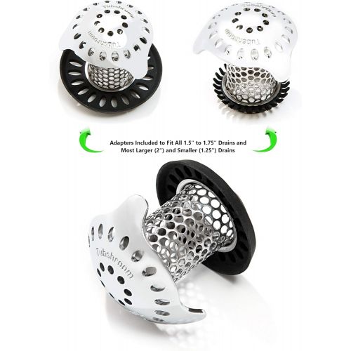  [아마존 핫딜]  [아마존핫딜]TubShroom Ultra Revolutionary Bath Tub Drain Protector Hair Catcher/Strainer/Snare, Stainless Steel