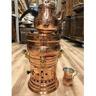 Tubibu Copper Samovar Tea Pot Set Charcoal Handmade Real Copper Samovar