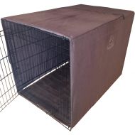 TufToys Big 4in1 Dog Crate Cover/Car Seat & Furniture Protector/Microfiber Dog Towel. Most Popular Size 42x30x28 Covers Large Dog Breed Crates Kennels Cages Houses. Tough with Unique Ties