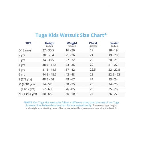  Tuga+Sunwear Tuga Girls Thermal Shorty 1.5mm Neoprene/Spandex Wetsuit 1-14 Years, UPF 50+