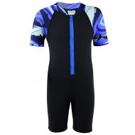 Tuga+Sunwear Tuga Boys Thermal Shorty 1.5mm Neoprene/Spandex Wetsuit 1-14 Years, UPF 50+