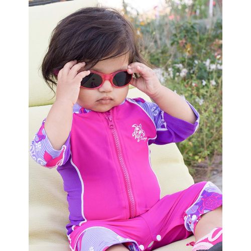  Tuga+Sunwear Tuga Girls Short Sleeve One Piece Swimsuit 3mos-7 years, UPF 50+ Sun Protection