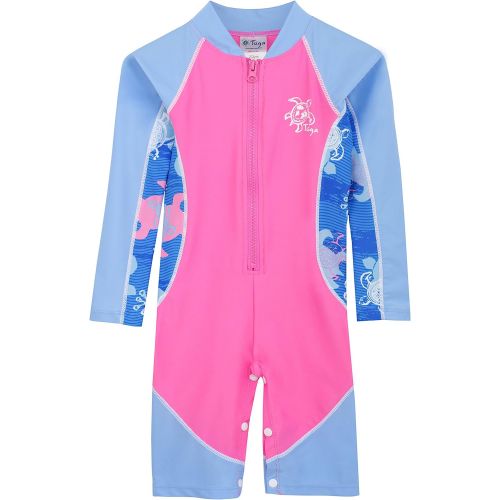  Tuga+Sunwear Tuga Girls Long Sleeve One Piece Swimsuit 3mos - 7 years, UPF 50+ Sun Protection