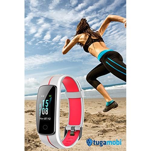  Tugamobi tugamobi Smart Band SB301  Fitness Tracker with Heart Rate Monitor, Activity Tracker, Sleep Monitor, IP68 Waterproof, Pedometer, Full Touch Screen