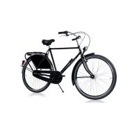 Tulipbikes Hollander Klassisches Fahrrad, Hollandrad, schwarz, 3-Gang-Shimano, Rahmengroesse 57cm