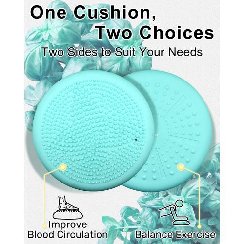  Tumaz Wobble Cushion - Wiggle Seat for Improve Sitting Posture & Attention Also Stability Balance Disc to Physical Therapy, Relief Back Pain & Core Strength for All Ages [Extra Thi