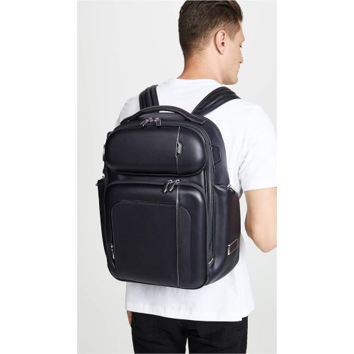 투미 Tumi Mens Arrive Barker Backpack, Black, One Size