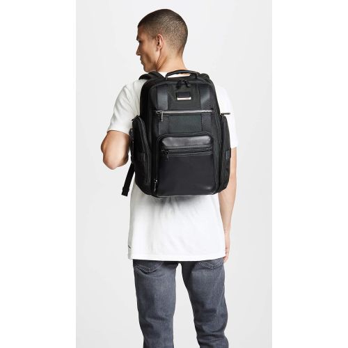 투미 Tumi Mens Alpha Bravo Sheppard Deluxe Backpack, Black, One Size