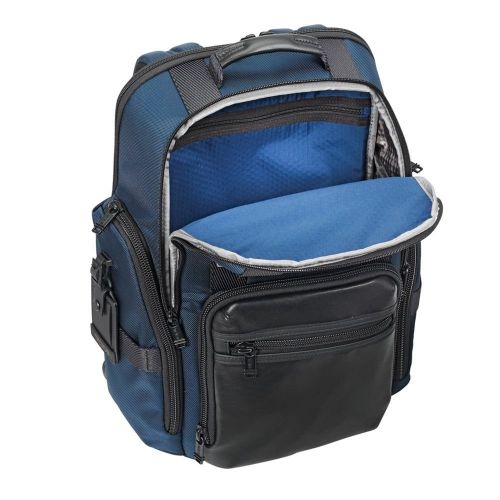 투미 Tumi TUMI - Alpha Bravo Sheppard Deluxe Brief Pack Laptop Backpack - 15 Inch Computer Bag for Men and Women - Navy