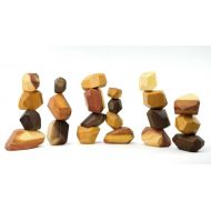 /Etsy 22 piece Tumi Ishi, wooden blocks, Wood Stones, Baby Building Block Set, Montessori Toys, wood toy, Stacking toy, Sensory toy, Family game