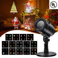 Christmas Party LED Projector Light- Tunnkit 14 Switchable Slides/Patterns Decorative Light for Any Holiday,4 Speed Modes, IP65 Waterproof, Timing Function,Thermal Module