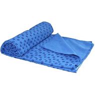 [아마존베스트]Tunturi Yoga Towel Non-Slip Yoga Mat Towel in Pink, Blue or Grey, Sweat Absorbing with Nubs for Gymnastics, Pilates