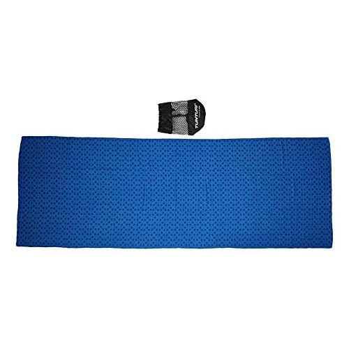  [아마존베스트]Tunturi Yoga Towel Non-Slip Yoga Mat Towel in Pink, Blue or Grey, Sweat Absorbing with Nubs for Gymnastics, Pilates