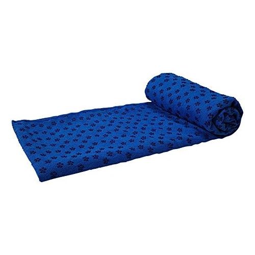  [아마존베스트]Tunturi Yoga Towel Non-Slip Yoga Mat Towel in Pink, Blue or Grey, Sweat Absorbing with Nubs for Gymnastics, Pilates