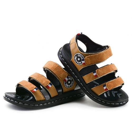  Tuoup Skidproof Leather Open Toe Kids Beach Sandals for Boys