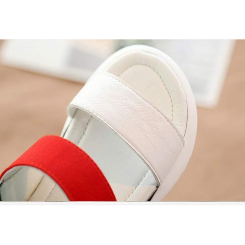  Tuoup Leather Anti-Skid Elastic Strap Beach Sandals for Boys