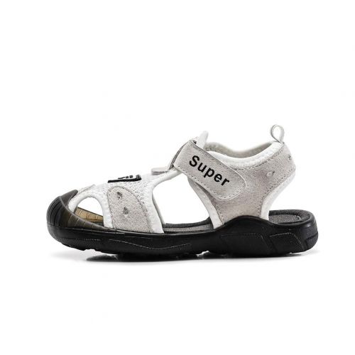  Tuoup Toddler Kids Leather Closed Toe Outdoor Hiking Sandals for Boys